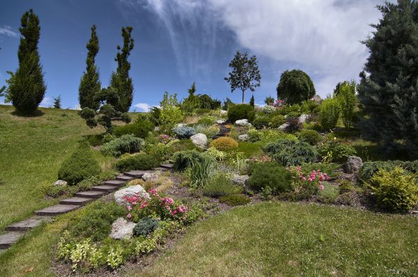 Steep Terrain Landscaping in Owasso