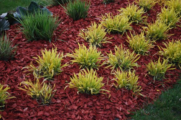 Red Mulch Installation in Owasso